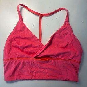 Lululemon Neon Pink Sports Bra Size 4